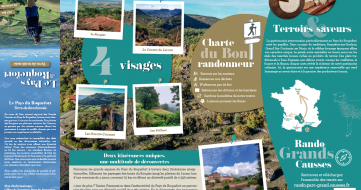 Randonnée, brochure, circuits, terre de randonnée