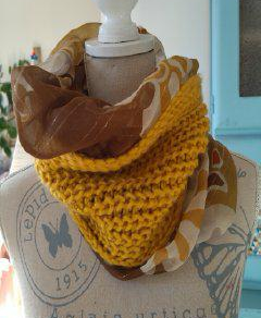Snood tricot foulard