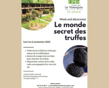 Week-end découverte au Domaine Le Vaxergues : le monde secret des truffes (copie)