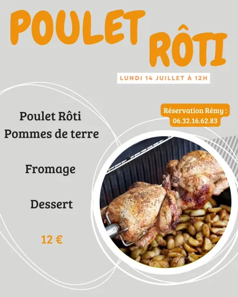 Repas Poulet Rôti