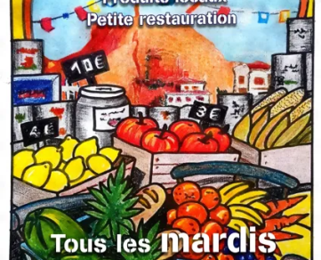 Marché estival animé