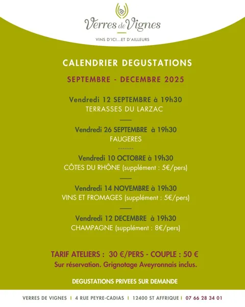 Dégustations