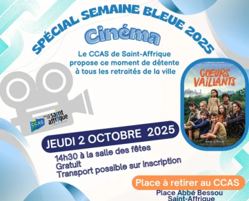 Cinéma : semaine Bleue