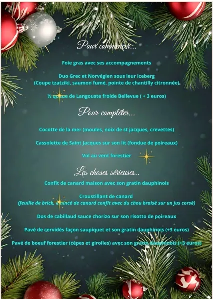 Menu des fêtes