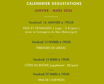 Dégustations de vins et de fromages