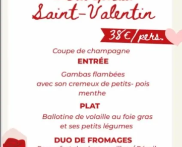 Menu Saint-Valentin