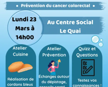 Atelier Prévention et cuisine : Les Cordons bleus pour Mars Bleu