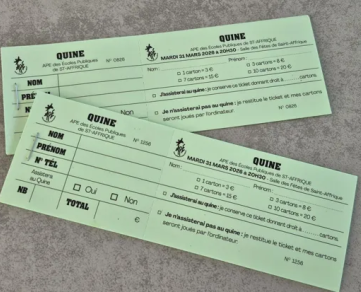 Quine de l'APE des Ecoles Publiques