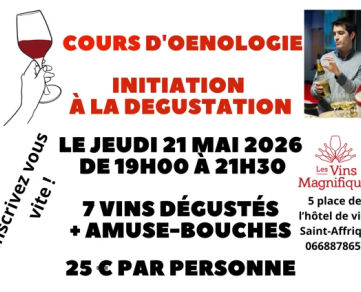 Cours d'œnologie : Initiation à la dégustation des vins