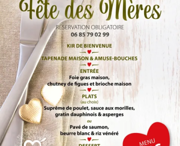 Menu Déjeuner de la Fête des Mères