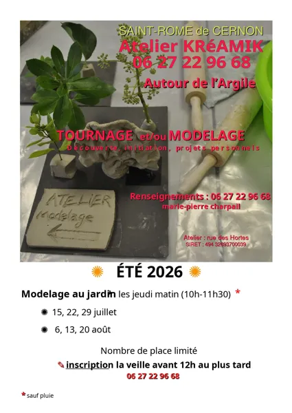 Atelier Tournage et modelage